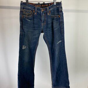 Rock Revival Bootcut Men’s Denim Jeans "Mick" Blue - Size 34
